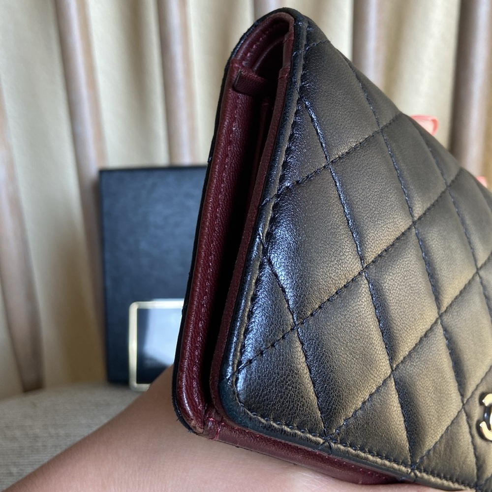 SOLD Chanel Black Quilted Bifold w/ Silver CC - Picture 9 of 13